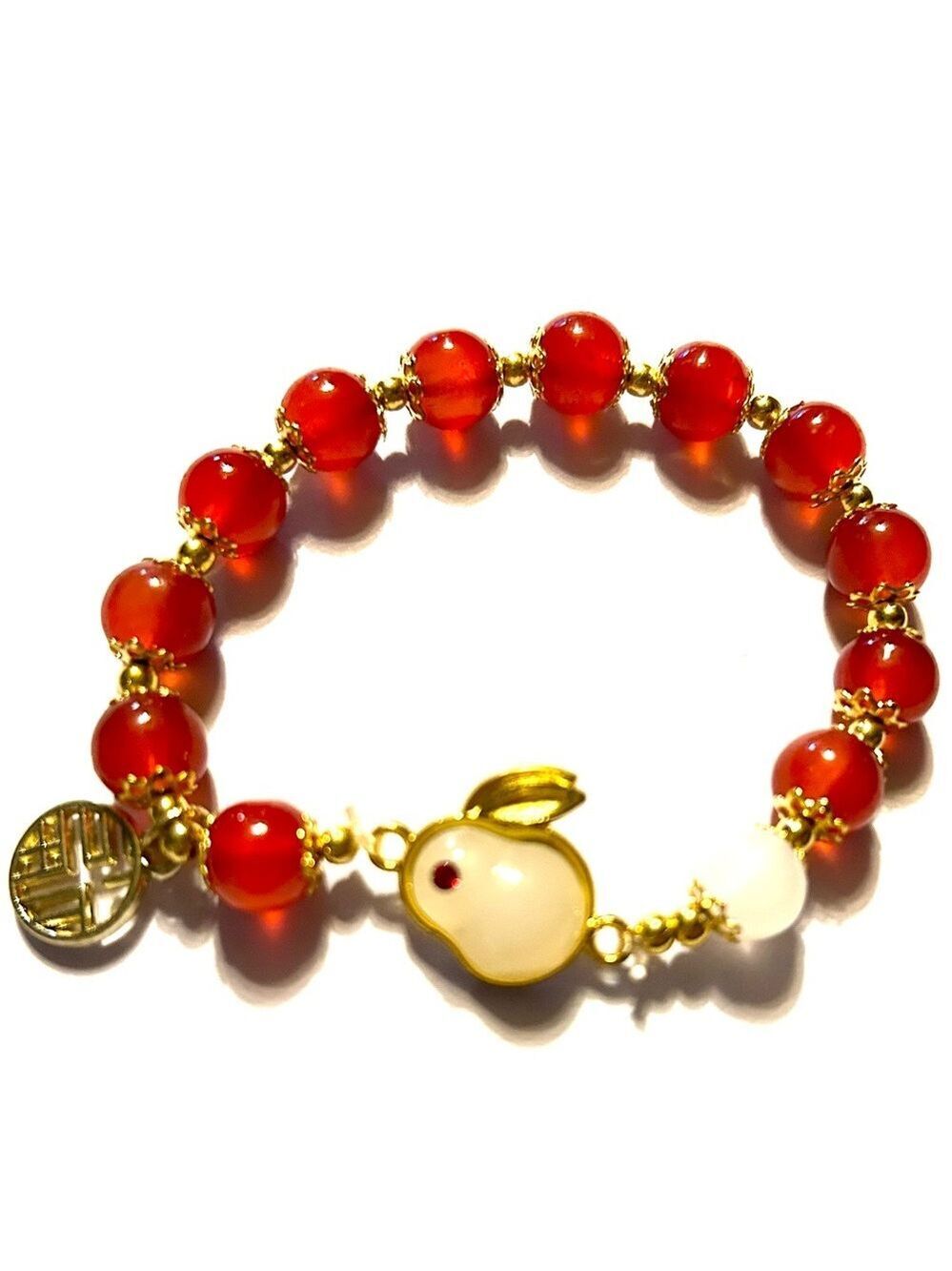 SALE 4 For $20.00 Bunny Rabbit Beaded Stretch Bracelet NEW
